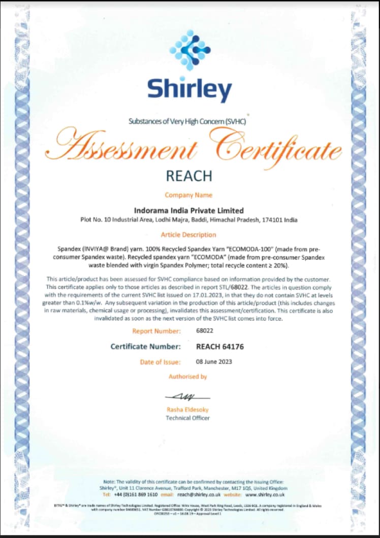 REACH Certificate
